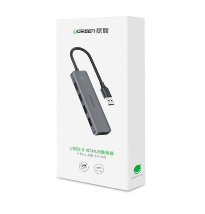 USB hub UGREEN CM219, 4 x USB-A 3.0 - 1 x USB-C, šedý