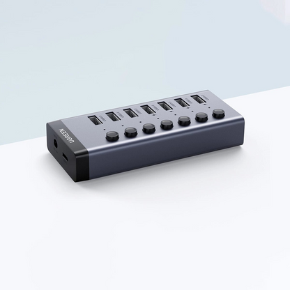 Hub USB UGREEN CM481, 7 x USB-A 3.0, Šedý