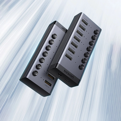 Hub USB UGREEN CM481, 7 x USB-A 3.0, Šedý