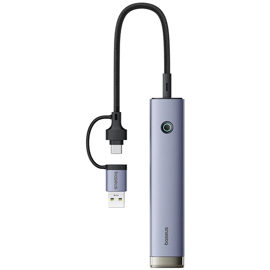 Hub USB / USB-C Baseus UltraJoy, 4 x USB-A 3.2 - 1 x USB-C, šedý B0005280B811-15