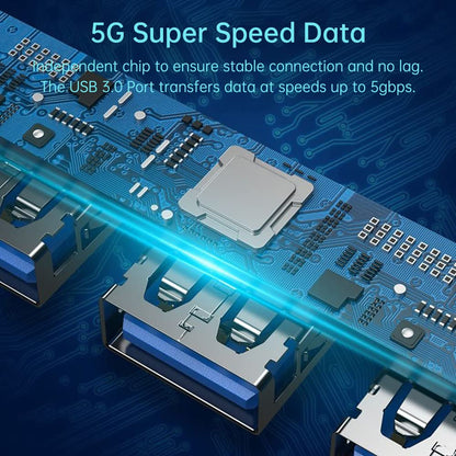 Hub USB / USB-C Techsuit H8 DataBridge, 4v1, Šedý