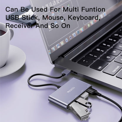 USB hub Yesido HB12, 4v1, Šedý
