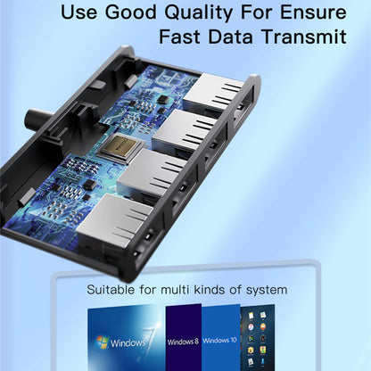 USB hub Yesido HB12, 4v1, Šedý