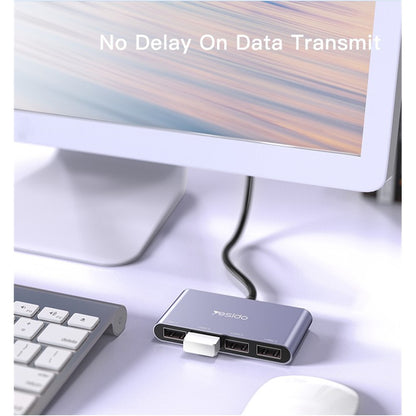 USB hub Yesido HB12, 4v1, Šedý