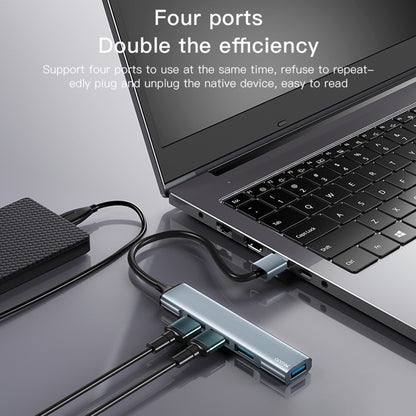 USB hub Yesido HB18, 4v1, Šedý