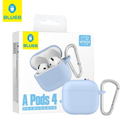 Pouzdro Blueo Liquid pro Apple AirPods 4, modré