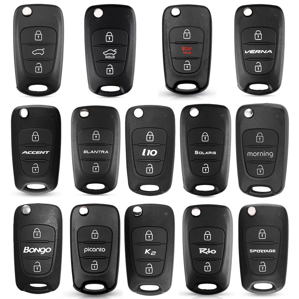 Pouzdro na klíče auta Techsuit 2003.04 pro Hyundai Elantra / Kia Picanto, černé
