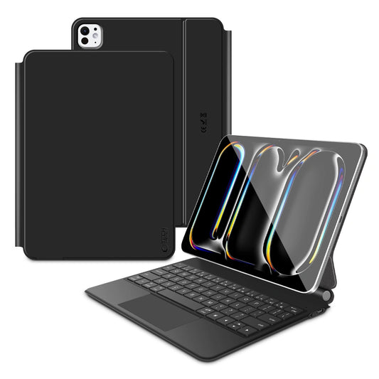 Pouzdro s klávesnicí pro Apple iPad Pro 13 (2025) / (2024), Tech-Protect, SmartCase Magnetic, Černá