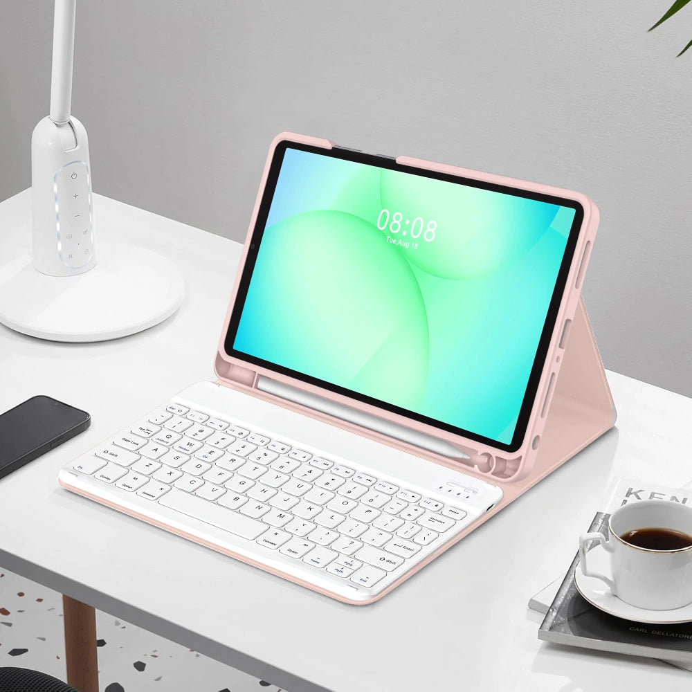 Pouzdro s klávesnicí pro Samsung Galaxy Tab A11+ / Tab A9+, Tech-Protect, SC PEN, Růžová