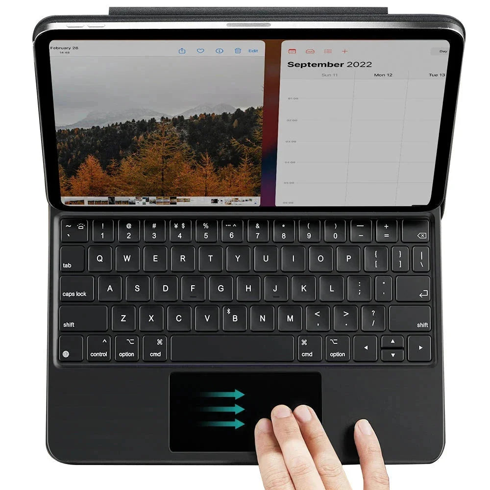 Pouzdro s klávesnicí pro Apple iPad (2025) / (2022), ESR, Rebound New, černé