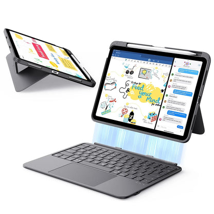 Pouzdro s klávesnicí pro Apple iPad (2025) / (2022), ESR, Flex, Šedé