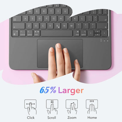 Pouzdro s klávesnicí pro Apple iPad (2025) / (2022), ESR, Flex, Šedé