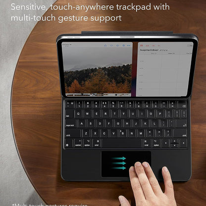Pouzdro s klávesnicí pro Apple iPad (2025) / (2022), ESR, Rebound, Černá