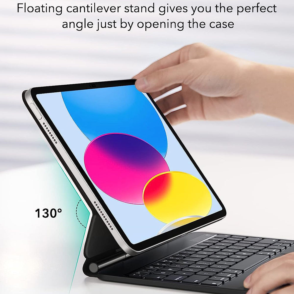 Pouzdro s klávesnicí pro Apple iPad (2025) / (2022), ESR, Rebound, Černá
