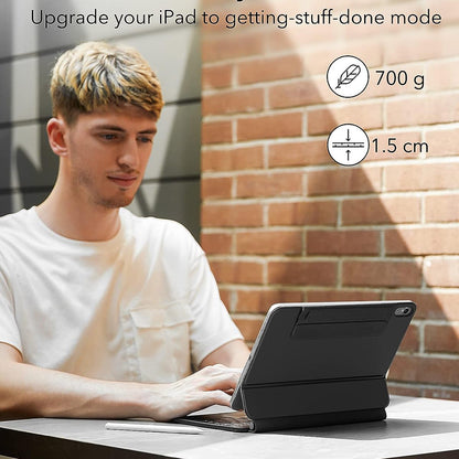 Pouzdro s klávesnicí pro Apple iPad (2025) / (2022), ESR, Rebound, Černá