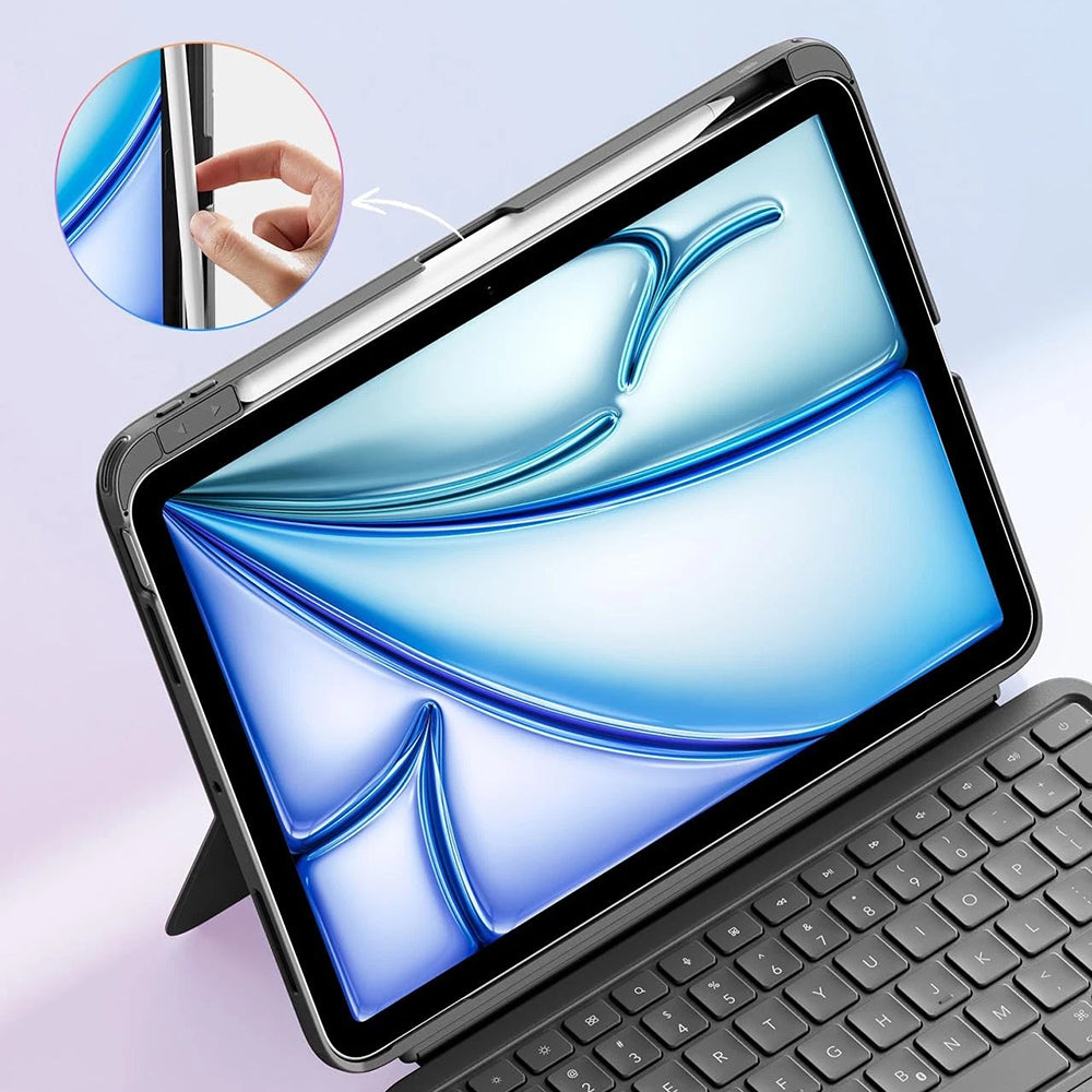 Pouzdro s klávesnicí pro Apple iPad Air 11 (2026) / iPad Air 11 (2025) / Air 11 (2024) / Air (2022) / Air (2020), ESR, Flex, Šedé