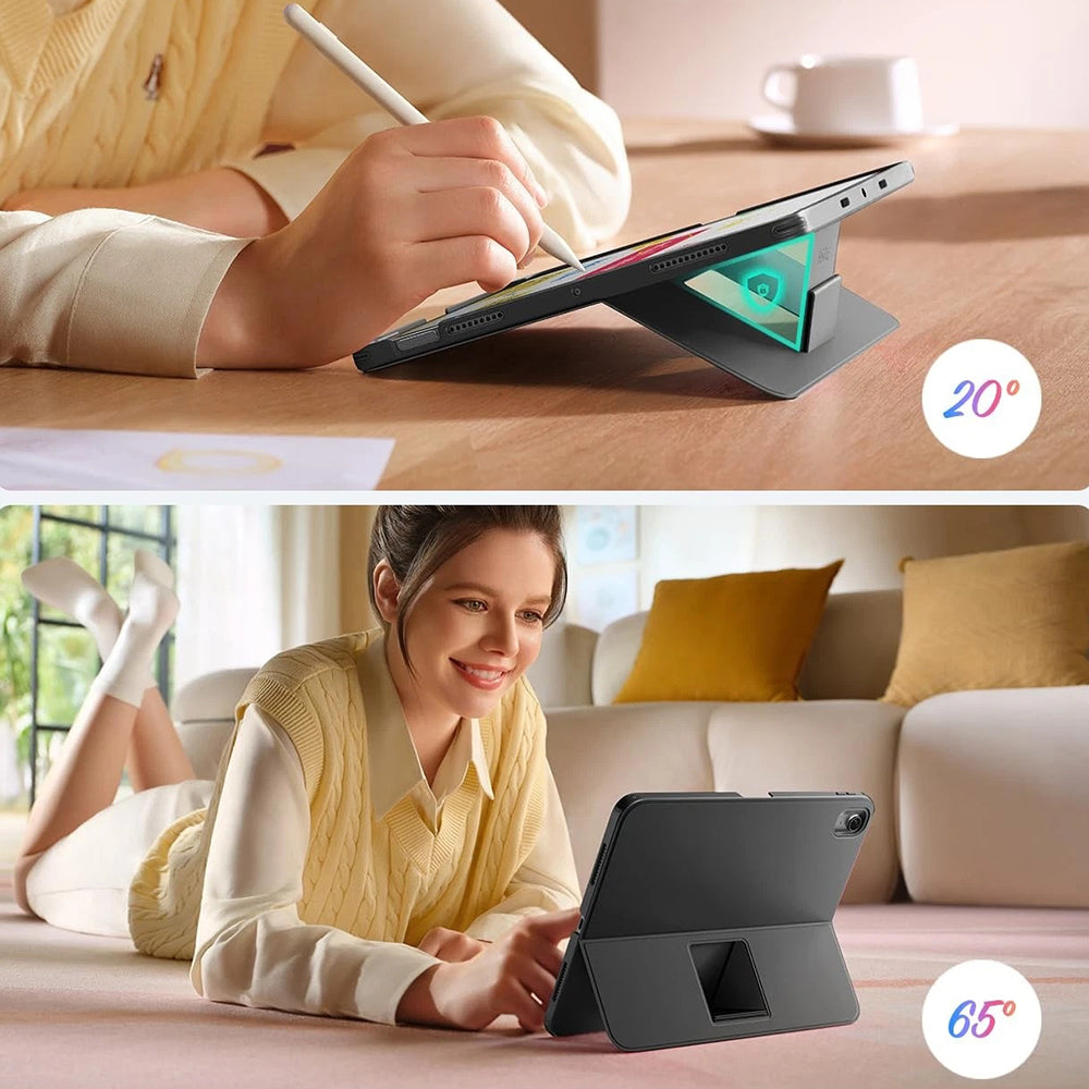 Pouzdro s klávesnicí pro Apple iPad Air 11 (2026) / iPad Air 11 (2025) / Air 11 (2024) / Air (2022) / Air (2020), ESR, Flex, Šedé