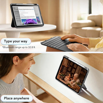 Pouzdro s klávesnicí pro Apple iPad Air 11 (2026) / iPad Air 11 (2025) / Air 11 (2024) / Air (2022) / Air (2020), ESR, Flex, Šedé
