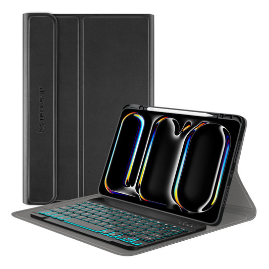 Pouzdro s klávesnicí pro Apple iPad Pro 11 (2024), Techsuit, CozyTab, černé