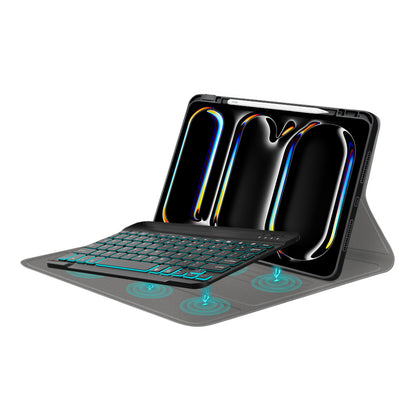 Keyboard Case for Apple iPad Pro 11 (2024), Techsuit, CozyTab, Black
