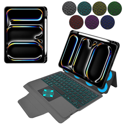 Pouzdro s klávesnicí pro Apple iPad Pro 11 (2024), Techsuit, KeyTab Pro, černé