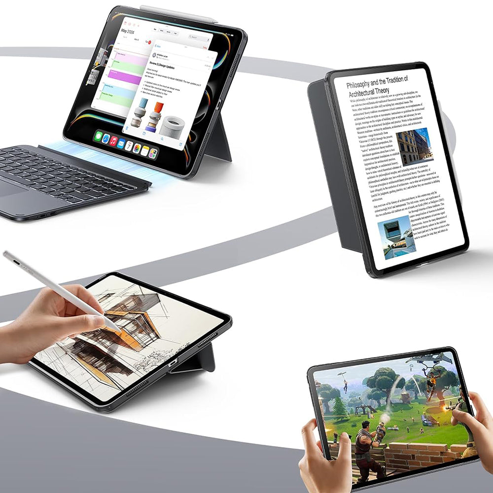 Pouzdro s klávesnicí pro Apple iPad Pro 13 (2024), ESR, Shift, Šedé