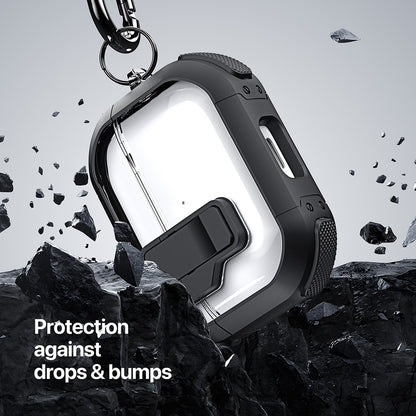 Pouzdro DUX DUCIS PECN pro Apple AirPods 4, Růžovo-bílé