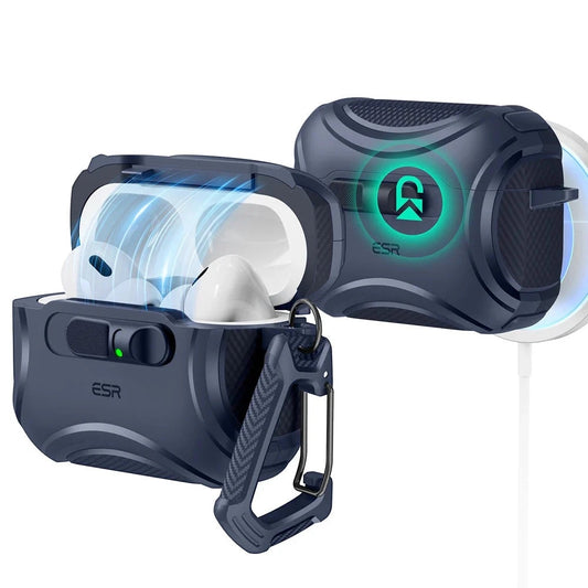 Pouzdro ESR Cyber FlickLock pro Apple AirPods Pro 3, Modrá