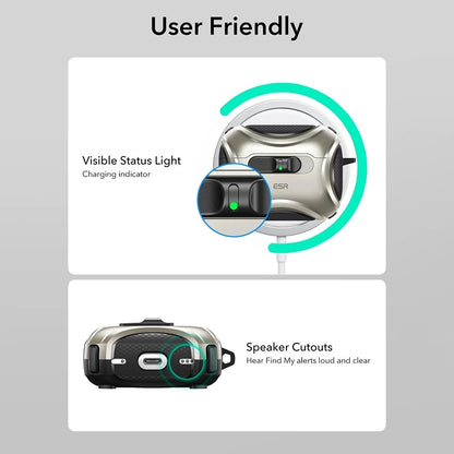 Pouzdro ESR Cyber FlickLock pro Apple AirPods Pro 3, Šedé