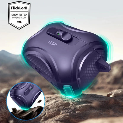 Pouzdro ESR Cyber FlickLock pro Apple AirPods Pro 3, Fialová