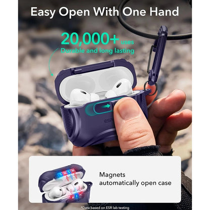 Pouzdro ESR Cyber FlickLock pro Apple AirPods Pro 3, Fialová