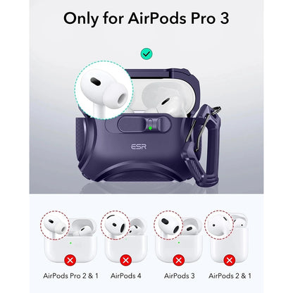 Pouzdro ESR Cyber FlickLock pro Apple AirPods Pro 3, Fialová