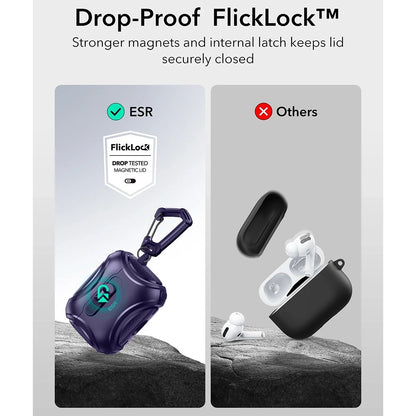 Pouzdro ESR Cyber FlickLock pro Apple AirPods Pro 3, Fialová