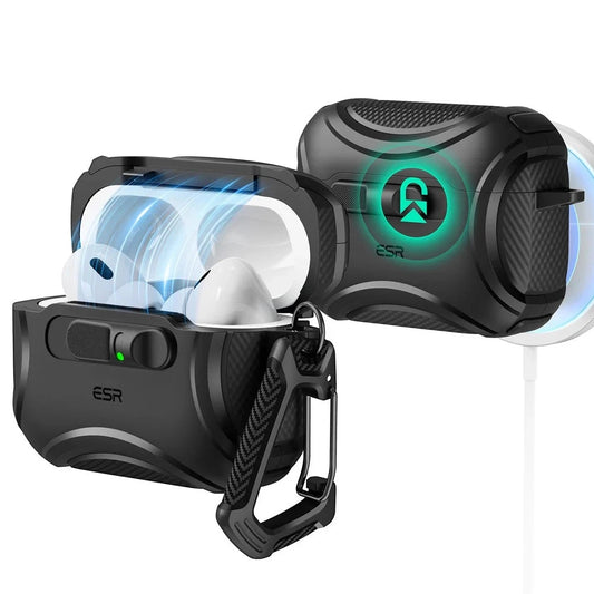 Pouzdro ESR Cyber FlickLock pro Apple AirPods Pro 3, Černá