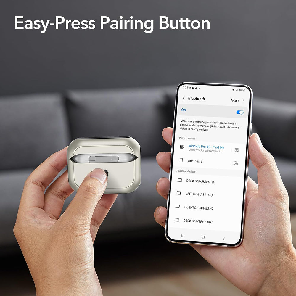Pouzdro ESR Orbit Hybrid pro Apple AirPods 4, modré