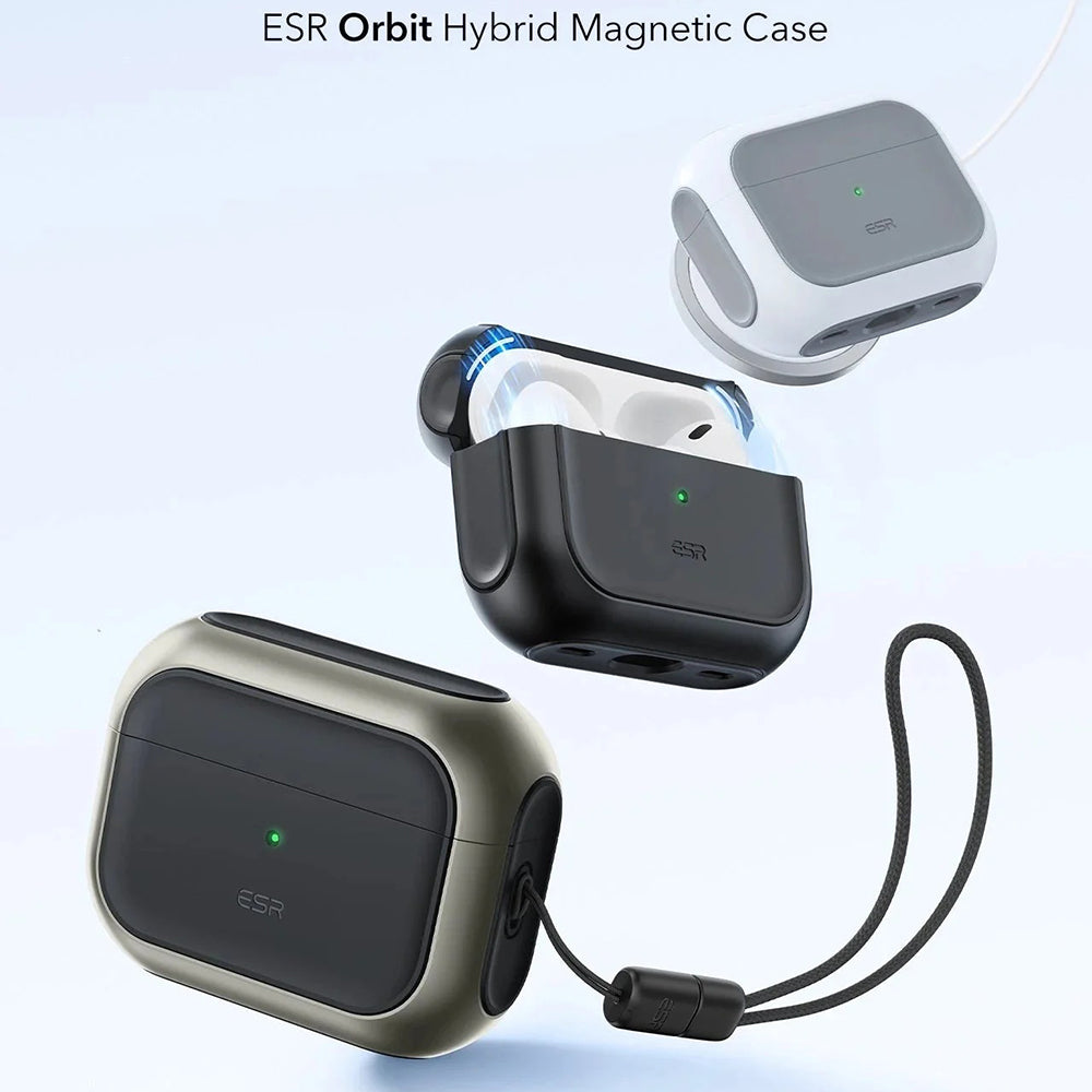 ESR Orbit Hybrid Case for Apple AirPods Pro 3, Gray