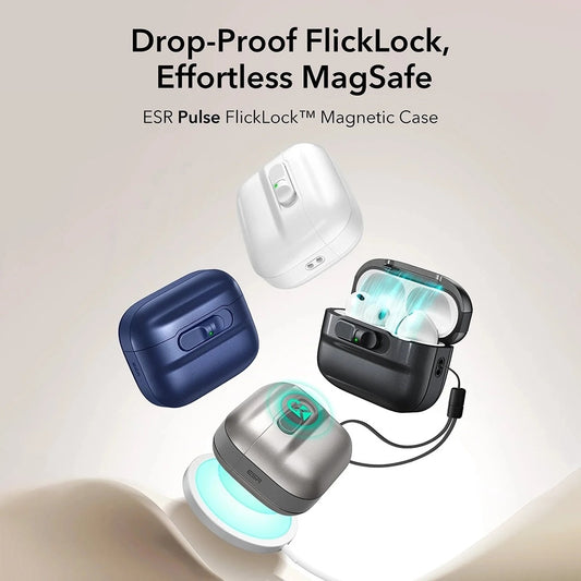 Pouzdro ESR Pulse Magnetic FlickLock pro Apple AirPods Pro 3, Bílá