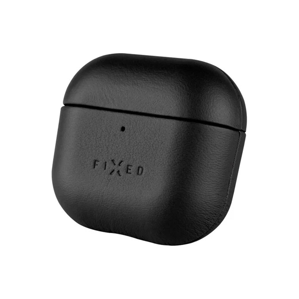 Pouzdro Fixed PodsLeather pro Apple AirPods 4, Černá