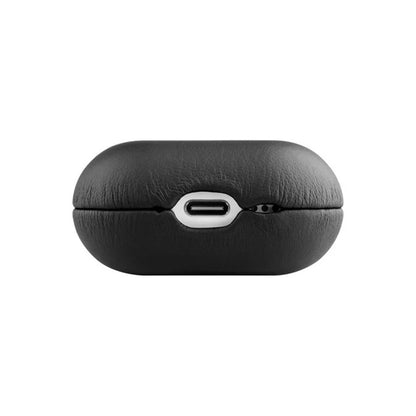 Pouzdro Fixed PodsLeather pro Apple AirPods 4, Černá