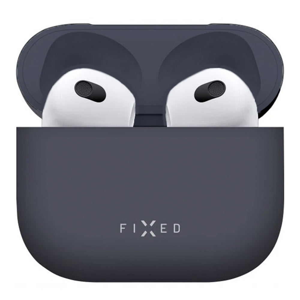 Pouzdro Fixed Silky pro Apple AirPods 4, Modrá