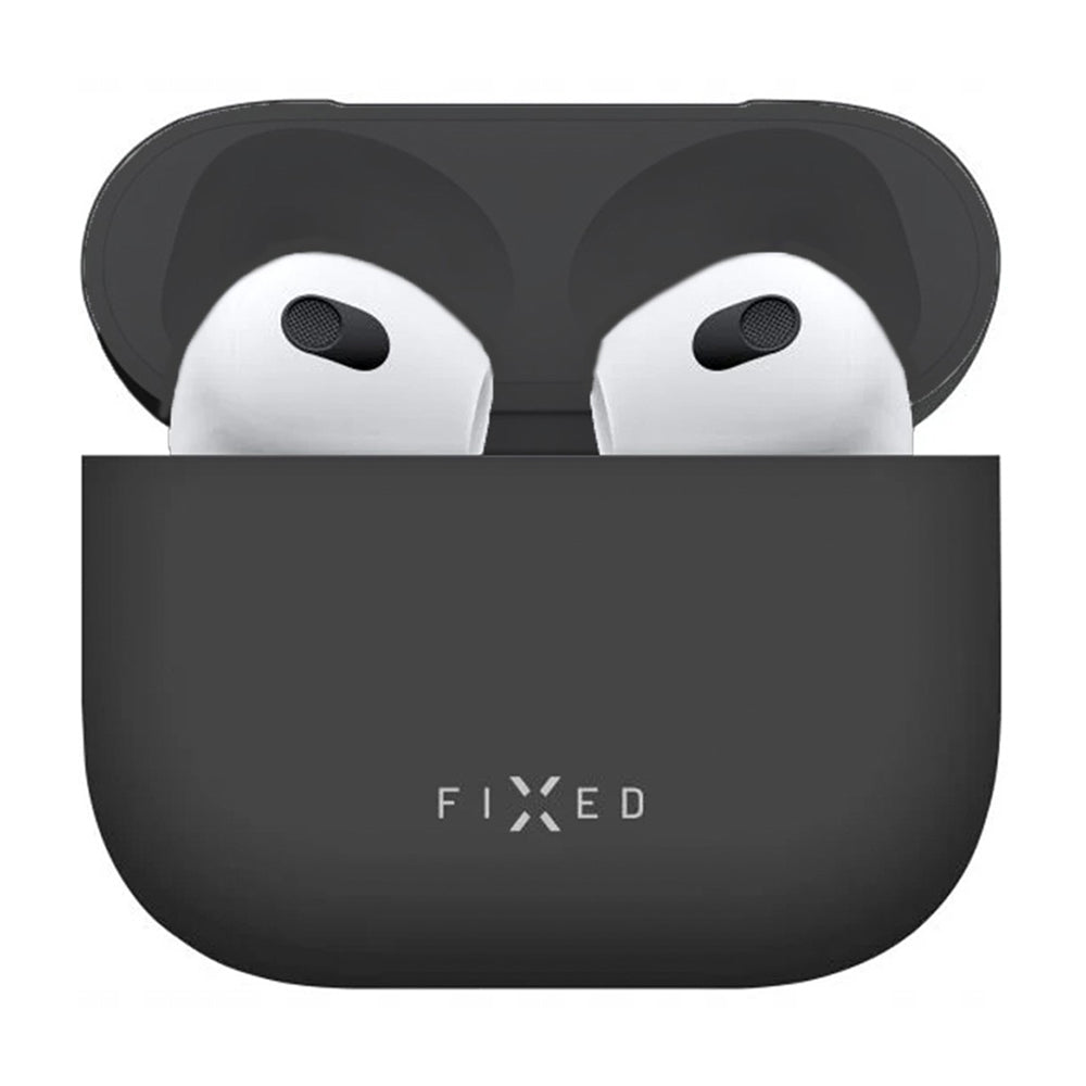 Pouzdro Fixed Silky pro Apple AirPods 4, Černá