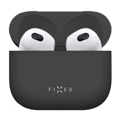 Pouzdro Fixed Silky pro Apple AirPods 4, Černá