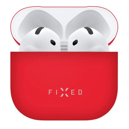 Pouzdro Fixed Silky pro Apple AirPods 4, Růžové