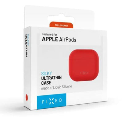 Pouzdro Fixed Silky pro Apple AirPods 4, Růžové