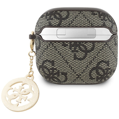 Pouzdro Guess 4G Strass Charm pro Apple AirPods 4, Hnědé