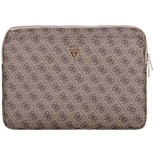Pouzdro Guess 4G Triangle Logo pro Laptop 14inch, Hnědé