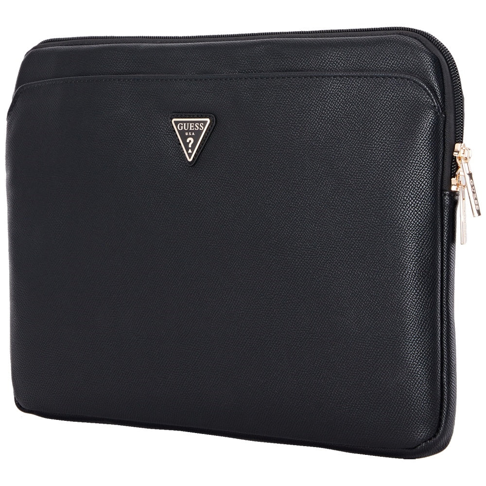 Pouzdro Guess Grained Triangle Logo pro Laptop 14inch, Černé