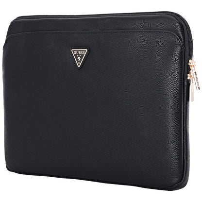 Pouzdro Guess Grained Triangle Logo pro Laptop 14inch, Černé