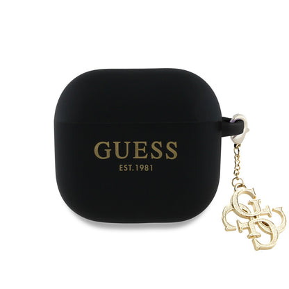 Pouzdro Guess W/4G Charm pro Apple AirPods 4, Černé