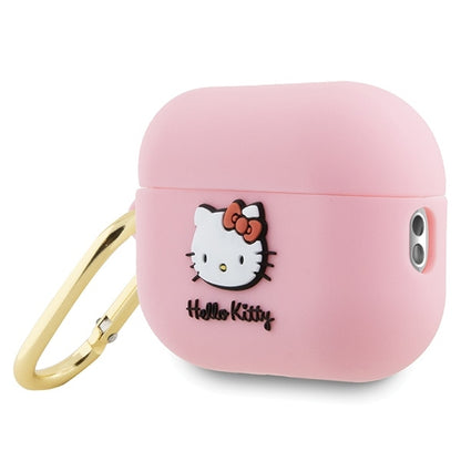 Pouzdro Hello Kitty 3D Kitty Head pro Apple AirPods Pro 2, Růžové